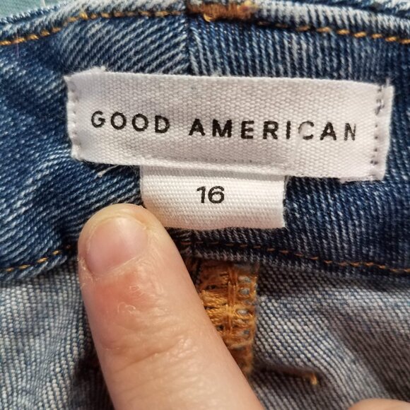 Good American Jeans 16 Good Waisted Skinny Cropped GWCSBP941T Indigo326 Denim - Picture 10 of 11